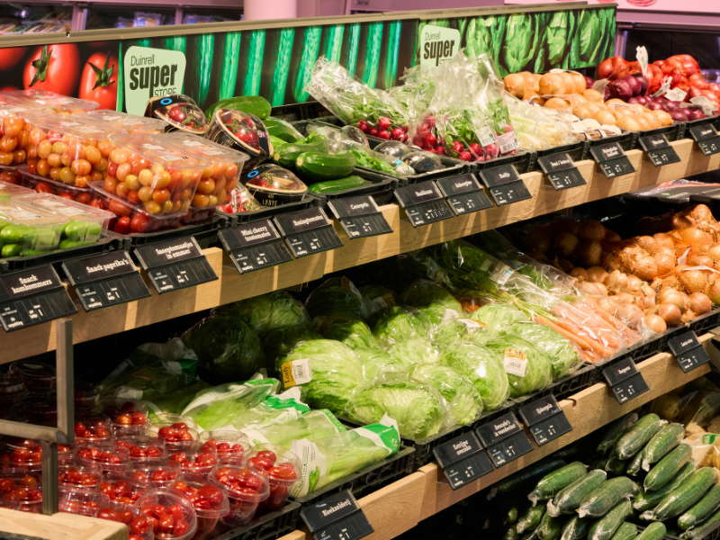 Fresh fruit and vegetables